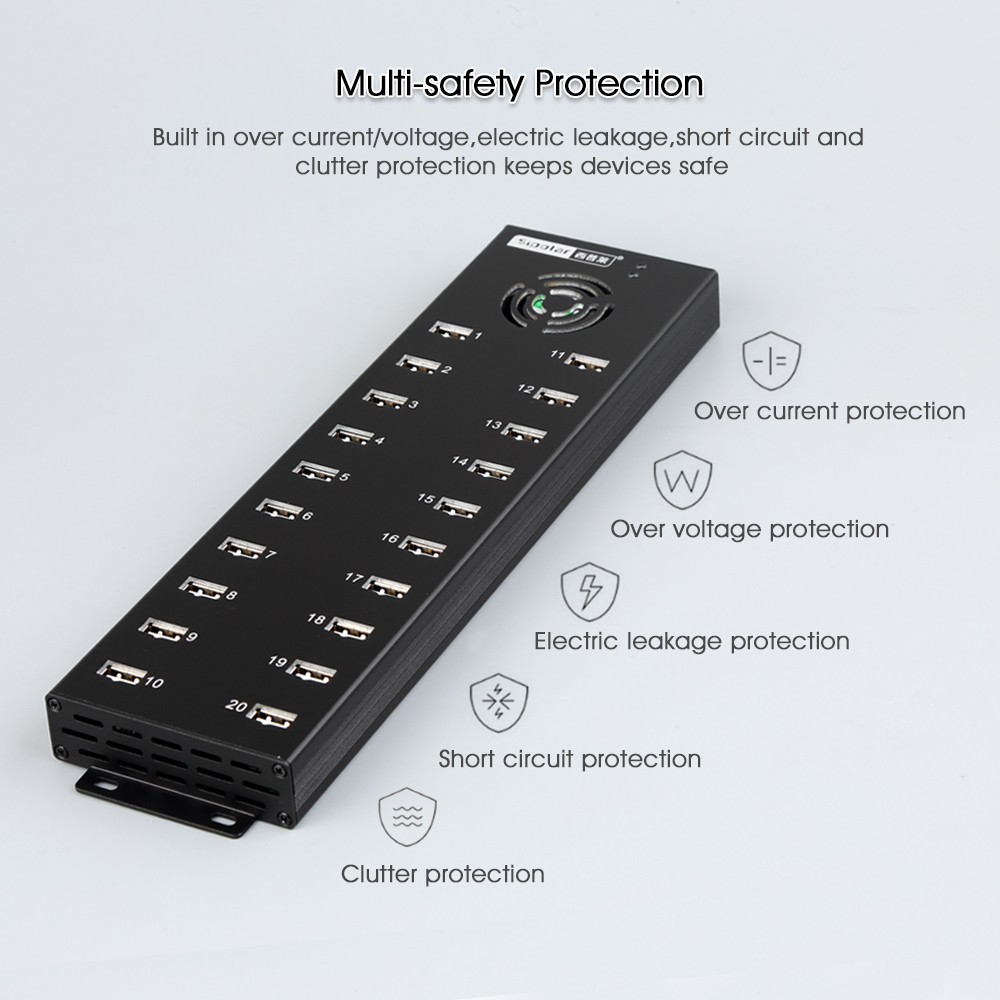 Sipolar A-805P 20 Port USB 2.0 - Usb Hub 评论和价格
