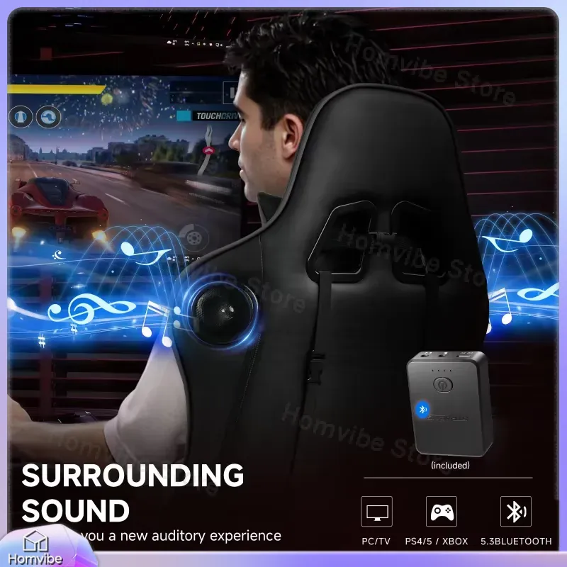 Ergonomic Gaming Chair with Bl - Bluetooth Speaker 评论和价格