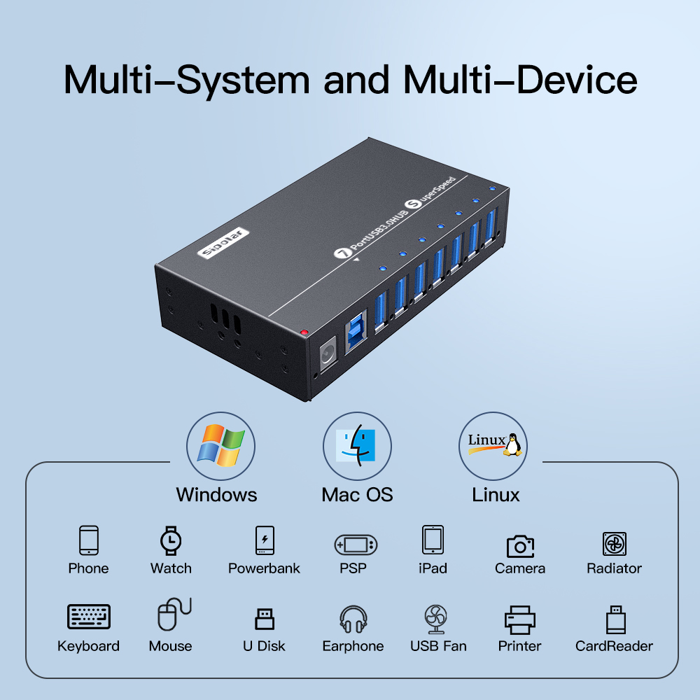A-173 Industrial 7 Port USB 3. - Usb Hub 评论和价格
