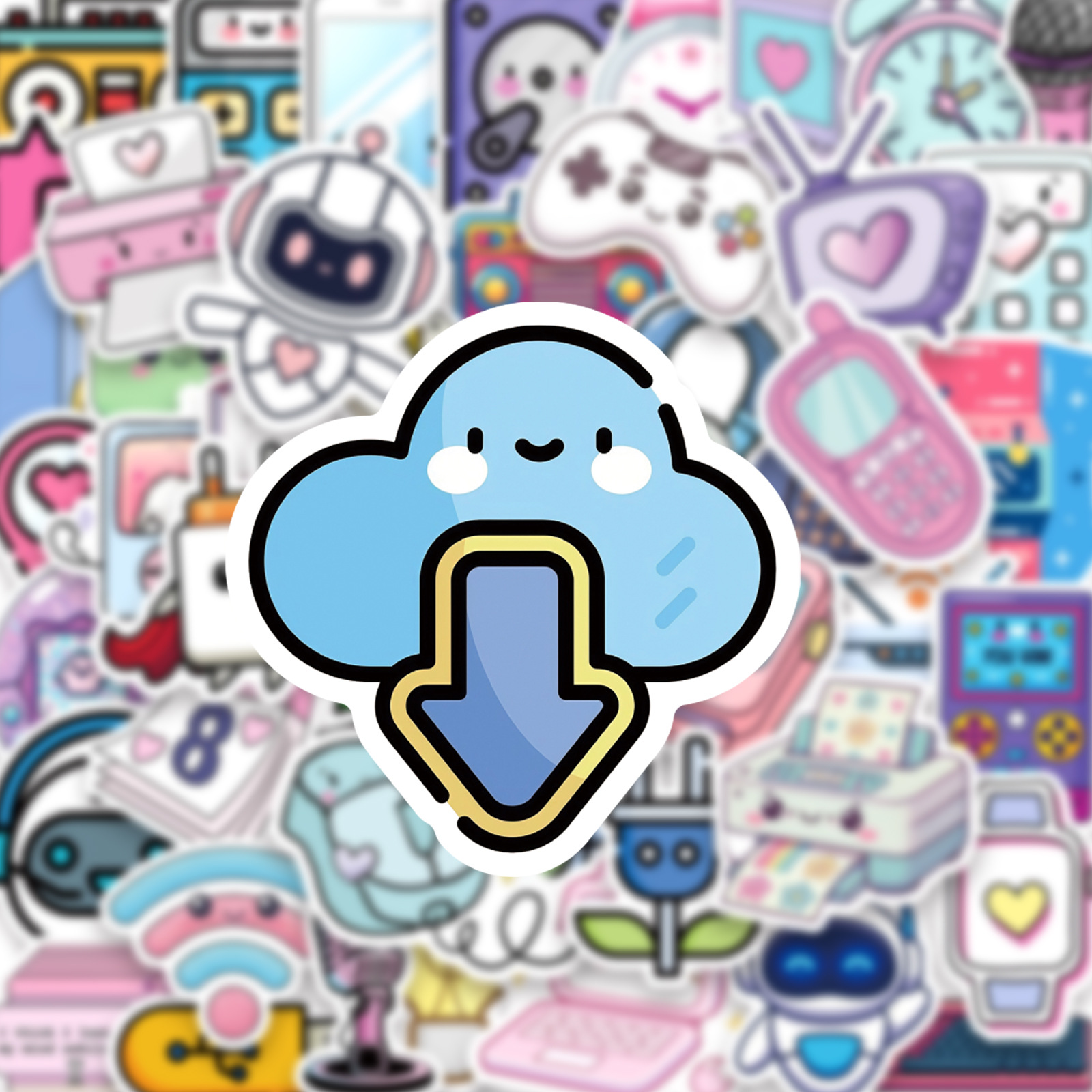 50Pcs Cute Electronics Sticker - Electronics Gadgets For Gift 评论和价格